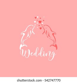Wedding invitation Logo Design template. Vector Illustration