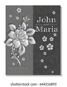wedding invitation luxury card template vector.