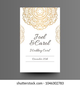 Wedding invitation with mandala