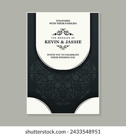 invitación de boda mandala diseño fondo