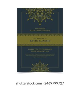 wedding invitation mandala design background