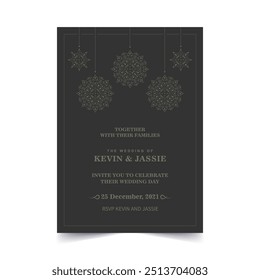 Hochzeitseinladung Mandala Design Hintergrund