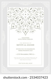 wedding invitation mandala design background