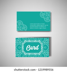 wedding invitation with mandala ornament