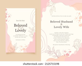 Wedding Invitation Memphis Style Template