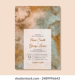 wedding invitation with old vintage background