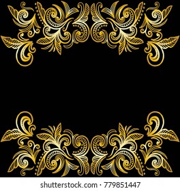 Wedding invitation. Ornamental frame. Ethnic motives. Lovely tablecloth. Bandana print. Scarf. Packaging. Oriental rug. Space for text, hand drawing