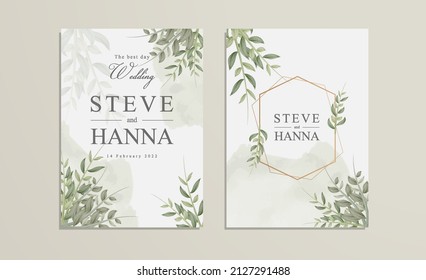 Wedding Invitation Pack With Leaf Theme