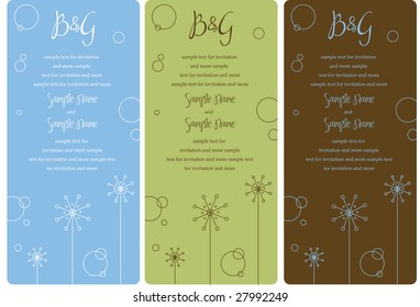 wedding invitation panels