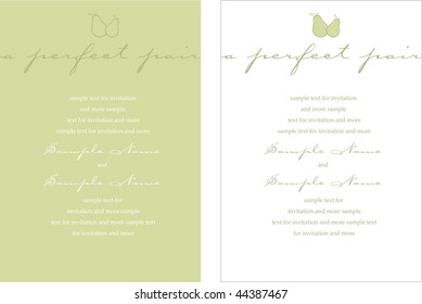 Wedding Invitation Panels - Perfect Pair