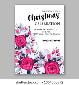 Wedding invitation peony rose ranunculus greenery
