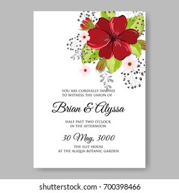 Wedding invitation of peony, rose, rununculus, anemone, poinsettia, poppy card printable  template with floral ornament wreath Party floral poster.