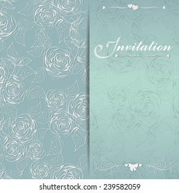 Wedding invitation.  With place for text. Vector Illustration