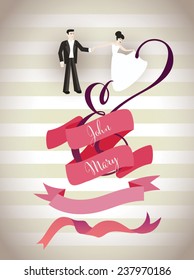 Wedding invitation ribbon.