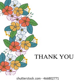 Wedding invitation sample with wreath of beautiful flower and design wording