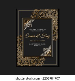 Wedding invitation save the date card template elegant flourishes ornaments vignette swirls vector illustration. Wedding vintage victorian frames and decorations