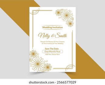 Wedding invitation save the date card flourishes ornaments and Vector illustration. Invitation card, party celebration.