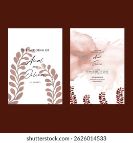 Wedding Invitation, save the date card template. Vector. Anemone flower, silver card Design.
