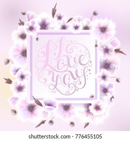 Wedding invitation, save the date card design: white pink Anemone. Vector rustic postcard layout