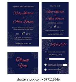 Wedding invitation , Save the date, RSVP card, Thank you card, Table number, Gift tags, Place cards, Respond card.