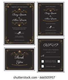 Wedding invitation , Save the date, RSVP card, Thank you card, Table number, Gift tags, Place cards, Respond card. 
