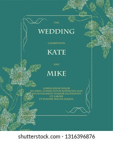 Wedding Invitation, save the date, thank you, card Design template. Vector