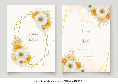 Wedding Invitation, save the date, thank you, rsvp card modern card Design Vector template
