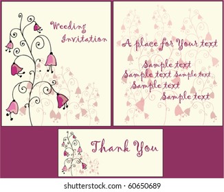 wedding invitation set