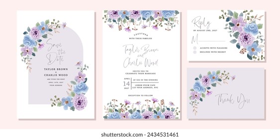 conjunto invitación boda con