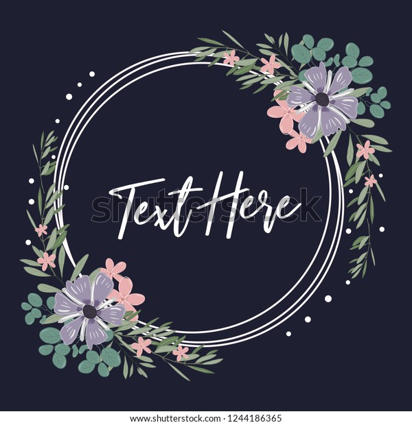 Wedding Invitation Template Background Flower Background Stock Vector Royalty Free 1244186365