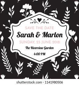 Wedding Invitation Template - Black and White