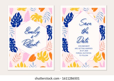 Wedding invitation template card. Invitation templates