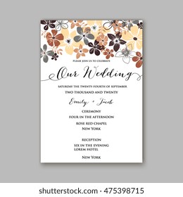 Wedding invitation template or card with tropical floral background Greeting postcard in grunge retro vector Elegance pattern  flower rose illustration vintage chrysanthemum Valentine day Luau Aloha