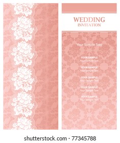 Wedding invitation template, design element. Can be used for invitations to any of your ceremony. For example a wedding.