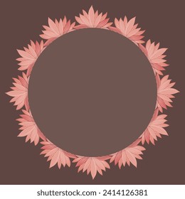 Wedding invitation template. An elegant card with botanical decoration in pink. Floral pattern.