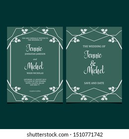 Wedding Invitation template Floral Collection