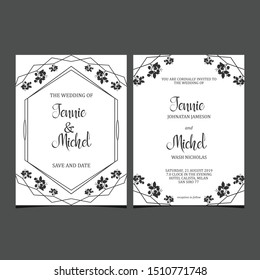 Wedding Invitation template Floral Collection