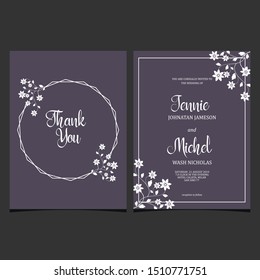 Wedding Invitation template Floral Collection