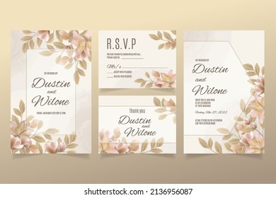 Hochzeitseinladung mit Blumen