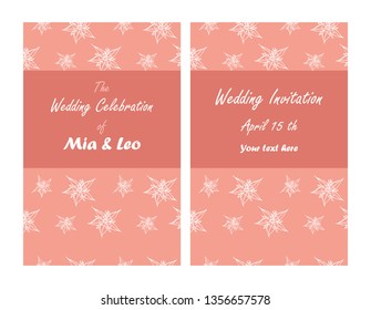 Wedding Invitation Template. Hand-drawn vector illustration of a retro style with floral ornament.