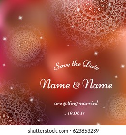 Wedding invitation template with individual concept. Design for invitation, thank you card, save the date card.