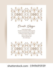 Wedding invitation template. Modern design. Traditional wedding decoration. Frame template for save the date and greeting card, wedding invitation, certificate, flyer, poster.