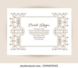 Plantilla de invitación de boda. Diseño moderno. Decoración tradicional de bodas. Plantilla de marco para guardar la fecha y tarjeta de saludo, invitación de boda, certificado, volante, afiche.