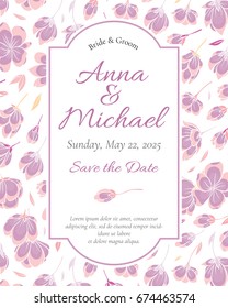 Wedding Invitation template. Modern design. Tradition decoration for wedding. Vector illustration