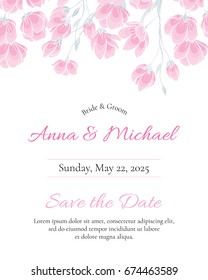 Wedding Invitation template. Modern design. Tradition decoration for wedding. Vector illustration