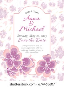 Wedding Invitation template. Modern design. Tradition decoration for wedding. Vector illustration