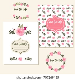 Wedding invitation template pattern 