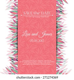 Wedding invitation template. Save the date