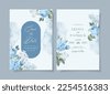 wedding card blue