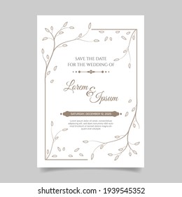 Wedding invitation template style. - Vector.